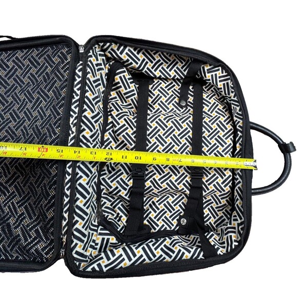 Vera Bradley Rolling Laptop Bag Black Quilted Work Tote Wheeled Carry On Travel - Picture 9 of 15